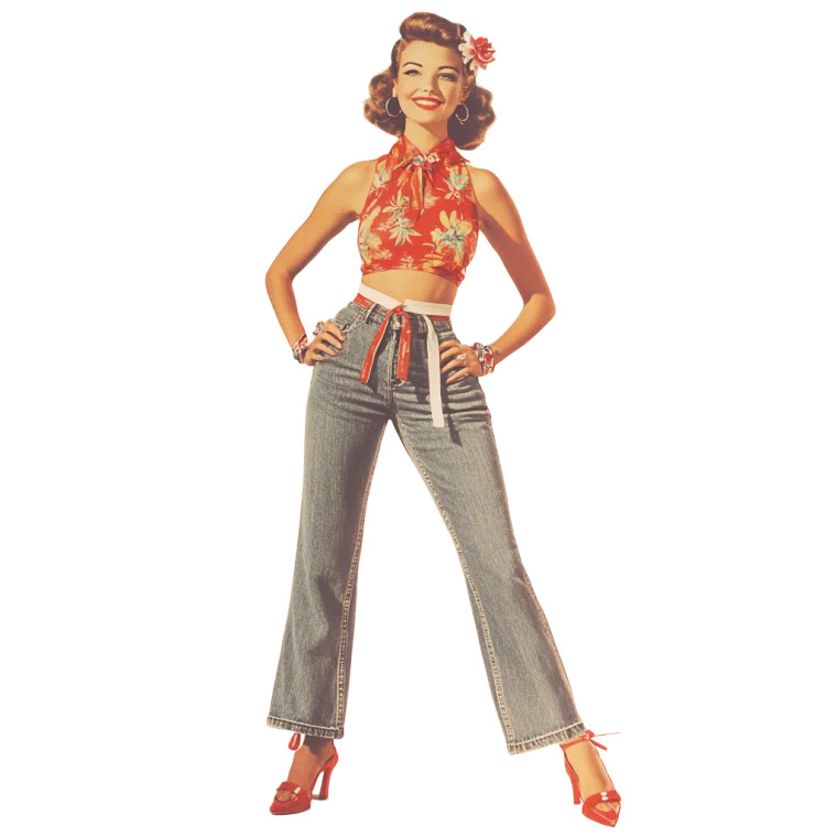 1950S Fashion Icon V2 Vinyl Car Decal Sticker – Waterproof & UV-Resistant 8"