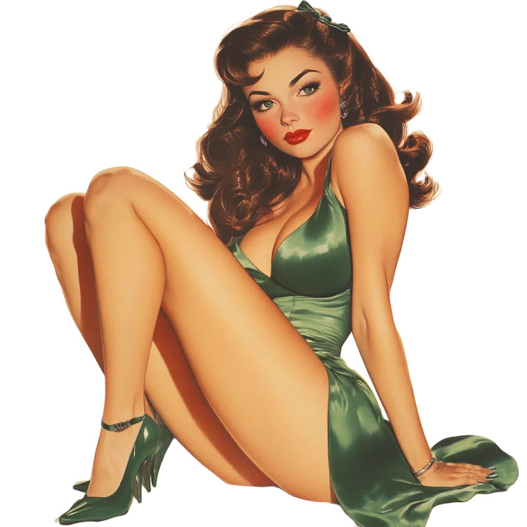 Vargas Pin-Up Vinyl Car Decal Sticker – Waterproof & UV-Resistant 8"