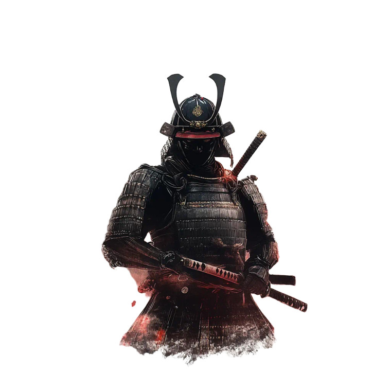 Samurai At Temple Vinyl Car Decal Sticker – Waterproof & UV-Resistant 8"