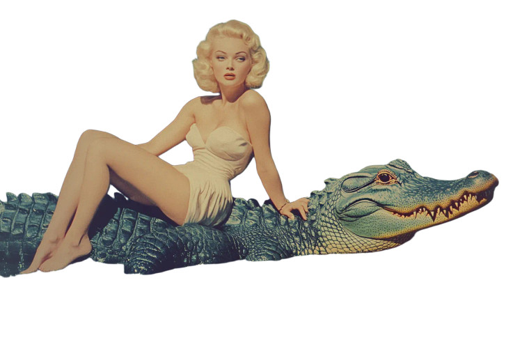 Vintage Bayou Poster Vinyl Car Decal Sticker – Waterproof & UV-Resistant 8"