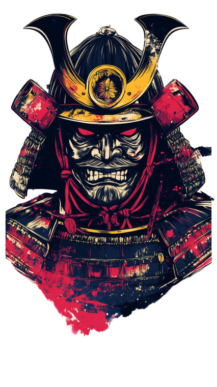 Samurai Warrior Print Vinyl Car Decal Sticker – Waterproof & UV-Resistant 8"