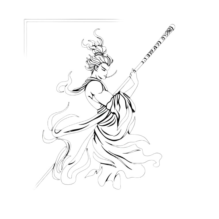 Sun Wukong Silhouette V2 Vinyl Car Decal Sticker – Waterproof & UV-Resistant 8"