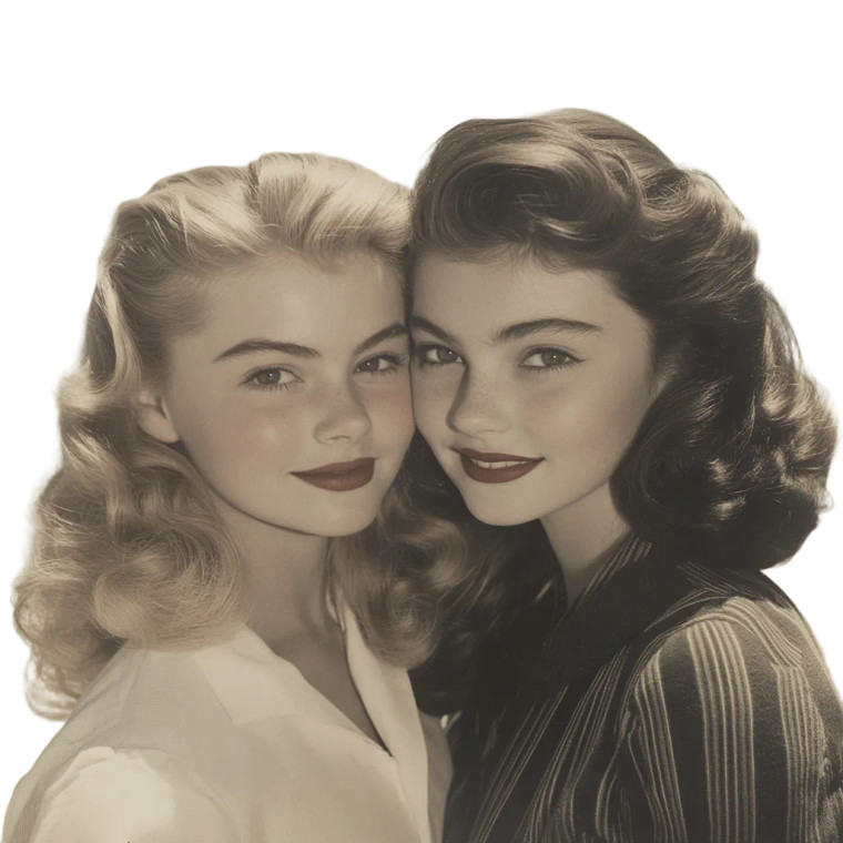 1940S Beach Friends Vinyl Car Decal Sticker – Waterproof & UV-Resistant 8"