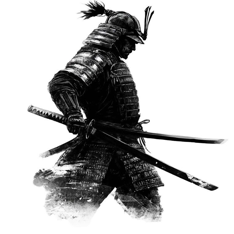 Samurai In Armor Vinyl Car Decal Sticker – Waterproof & UV-Resistant 8"