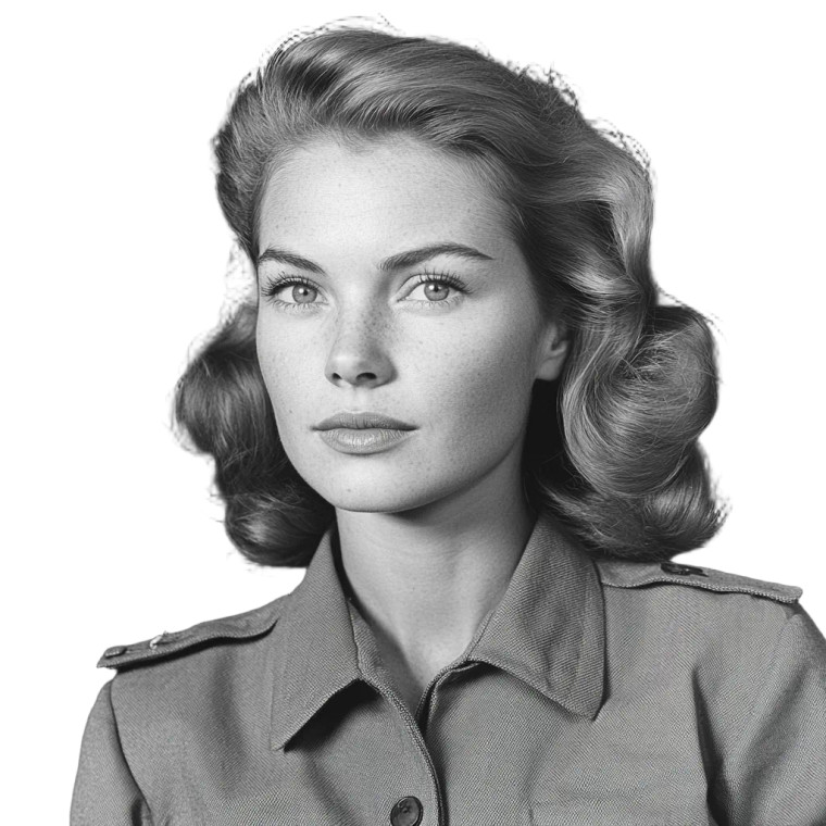 1940S Military Woman Vinyl Car Decal Sticker – Waterproof & UV-Resistant 8"