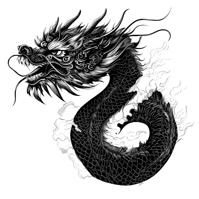 Mythical Dragon Drawing Vinyl Car Decal Sticker – Waterproof & UV-Resistant 8" Mythical Dragon Drawing Vinyl Car Decal Sticker – Waterproof & UV-Resistant 8"