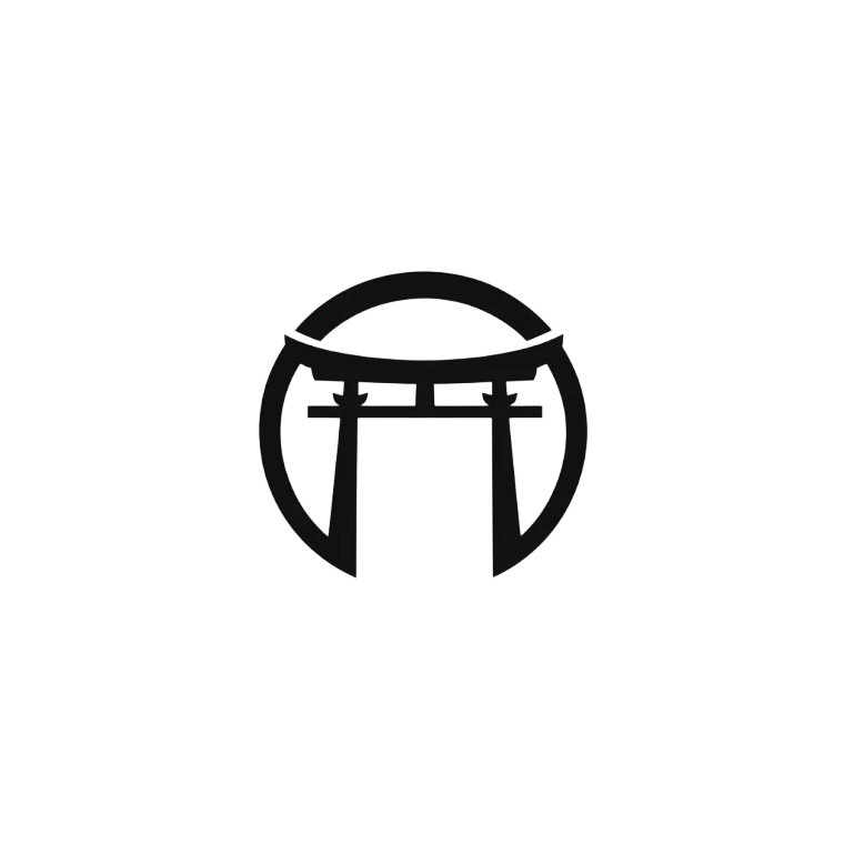 Japanese Shrine Logo Vinyl Car Decal Sticker – Waterproof & UV-Resistant 8"