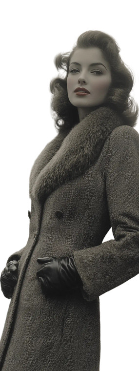 1940S Sophisticated Woman Vinyl Car Decal Sticker – Waterproof & UV-Resistant 8"