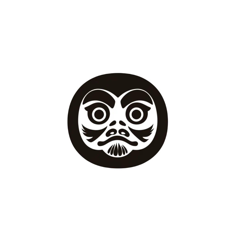 Daruma Doll Logo Vinyl Car Decal Sticker – Waterproof & UV-Resistant 8"
