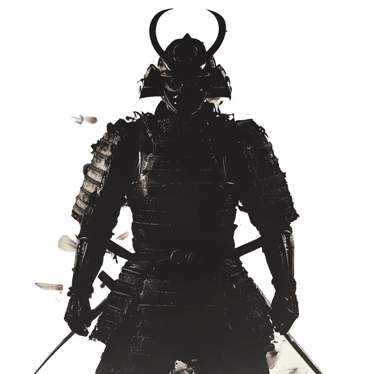 Samurai Armor Silhouette V2 Vinyl Car Decal Sticker – Waterproof & UV-Resistant 8"