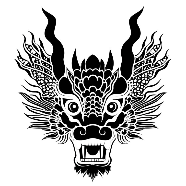 Black Tribal Vector Vinyl Car Decal Sticker – Waterproof & UV-Resistant 8"