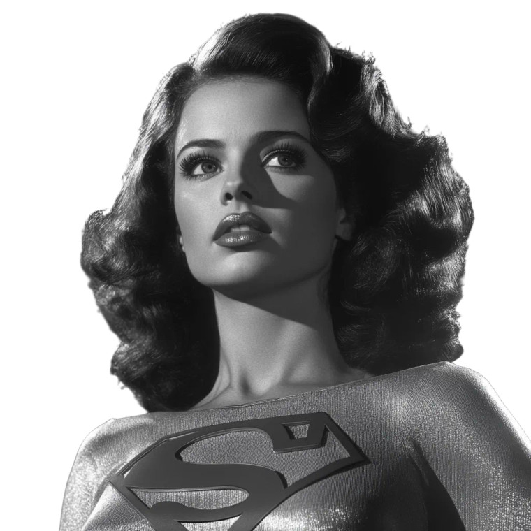 Vintage Supergirl Portrait Vinyl Car Decal Sticker – Waterproof & UV-Resistant 8"