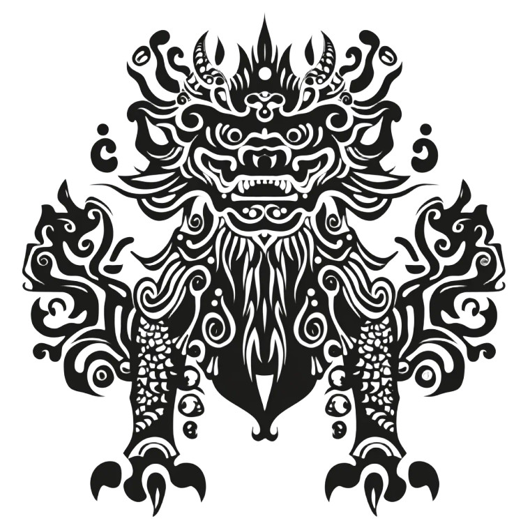 Abstract Dragon Art Vinyl Car Decal Sticker – Waterproof & UV-Resistant 8"