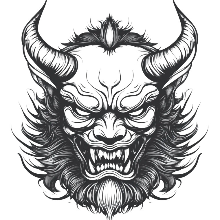 One Demon Illustration Vinyl Car Decal Sticker – Waterproof & UV-Resistant 8"