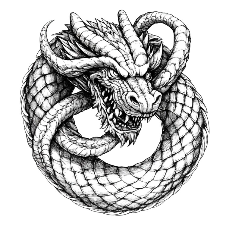 Norse Jormungandr Vinyl Car Decal Sticker – Waterproof & UV-Resistant 8"