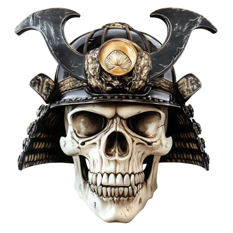 Angry Skull Warrior Vinyl Car Decal Sticker – Waterproof & UV-Resistant 8"