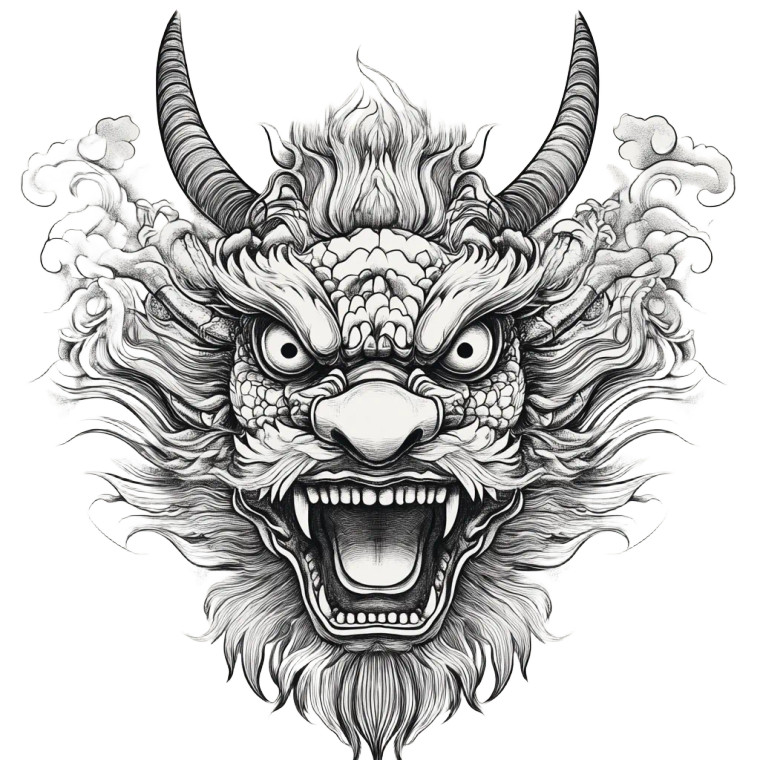 Mexican Dragon Face Vinyl Car Decal Sticker – Waterproof & UV-Resistant 8"