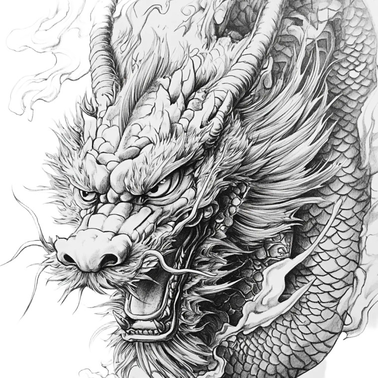 Japanese Dragon V6 Vinyl Car Decal Sticker – Waterproof & UV-Resistant 8"