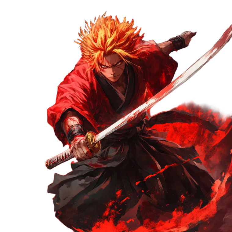 Rengoku Powerful Anime Vinyl Car Decal Sticker – Waterproof & UV-Resistant 8"