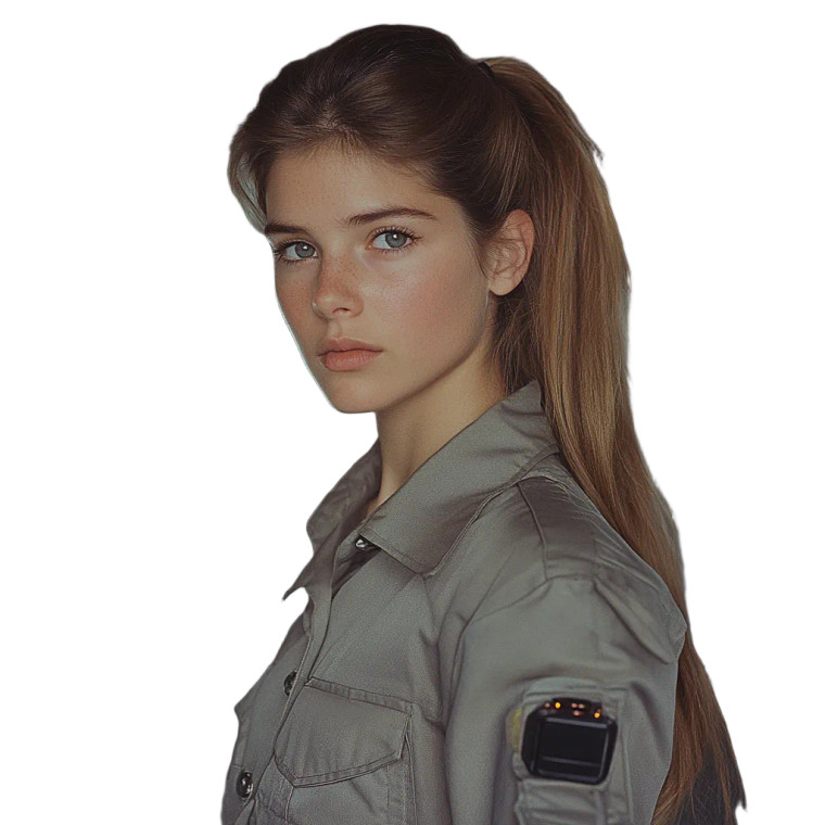 Serious Space Station Girl Vinyl Car Decal Sticker – Waterproof & UV-Resistant 8"