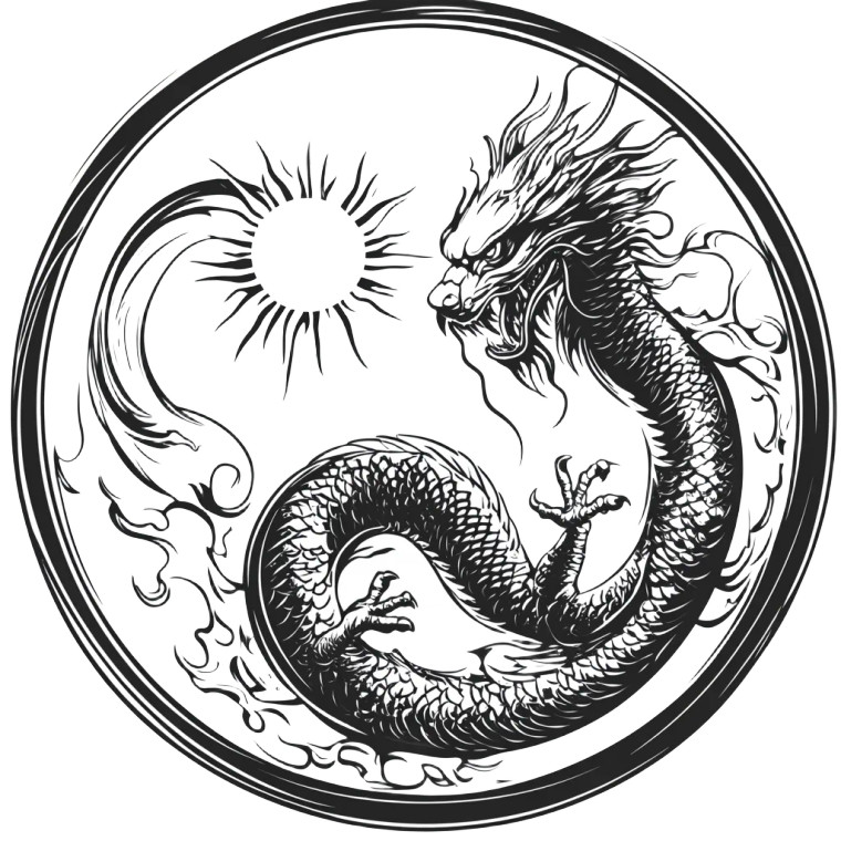 Martial Arts Logo Vinyl Car Decal Sticker – Waterproof & UV-Resistant 8"