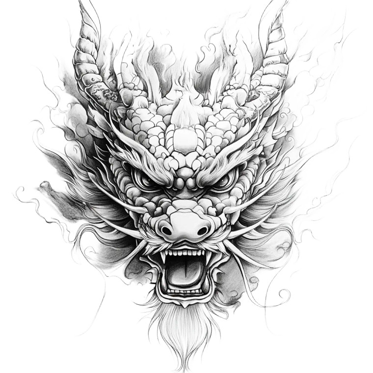 Asian-Nigerian Dragon Vinyl Car Decal Sticker – Waterproof & UV-Resistant 8"