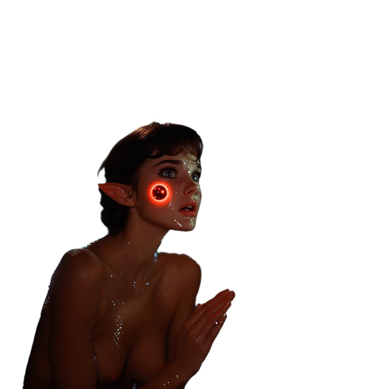 Elf Woman Crying Vinyl Car Decal Sticker – Waterproof & UV-Resistant 8"