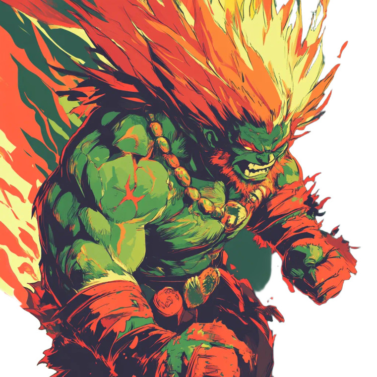 Meatcanyon Blanka Vinyl Car Decal Sticker – Waterproof & UV-Resistant 8"
