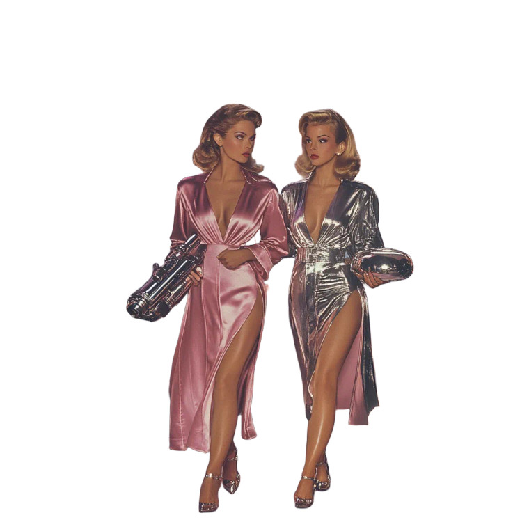 Retro Sci-Fi Spies Vinyl Car Decal Sticker – Waterproof & UV-Resistant 8"