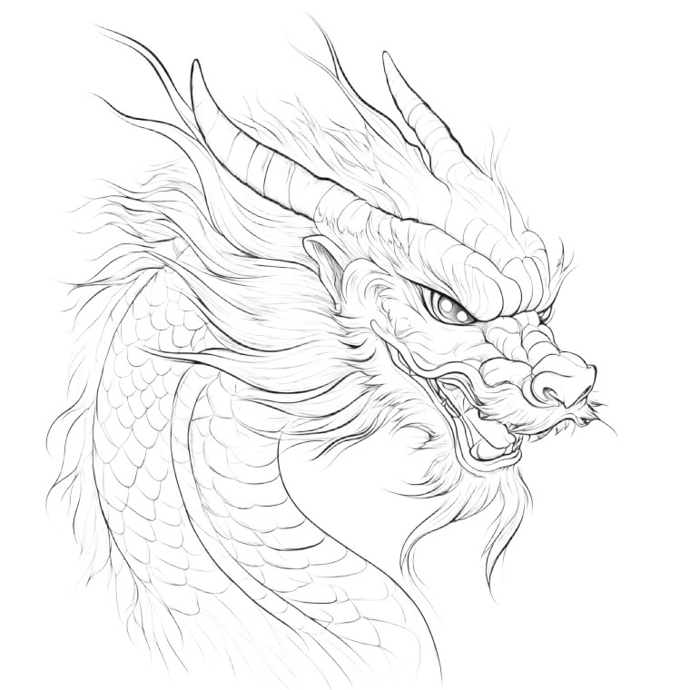 Minimalist Chinese Dragon V2 Vinyl Car Decal Sticker – Waterproof & UV-Resistant 8"