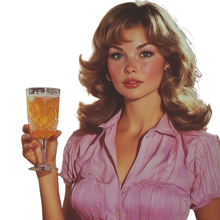 Vintage Cocktail Ad Vinyl Car Decal Sticker – Waterproof & UV-Resistant 8"