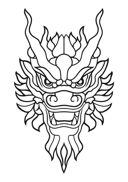 Chinese Dragon Logo V5 Vinyl Car Decal Sticker – Waterproof & UV-Resistant 8"