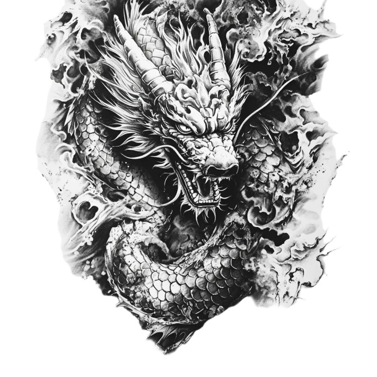 Dragon Spine Tattoo Vinyl Car Decal Sticker – Waterproof & UV-Resistant 8"