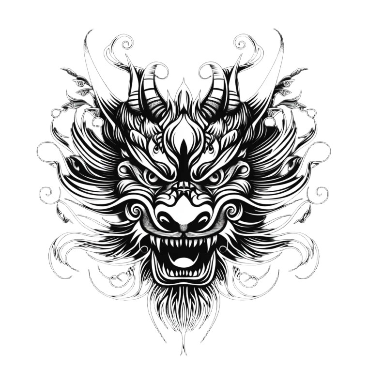 Dragon Mandala Logo V2 Vinyl Car Decal Sticker – Waterproof & UV-Resistant 8"