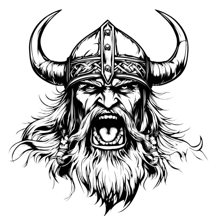 Viking War Cry Vinyl Car Decal Sticker – Waterproof & UV-Resistant 8"