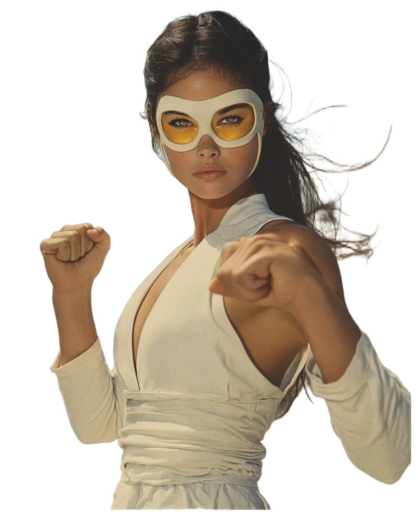 White Tiger Heroine Vinyl Car Decal Sticker – Waterproof & UV-Resistant 8"