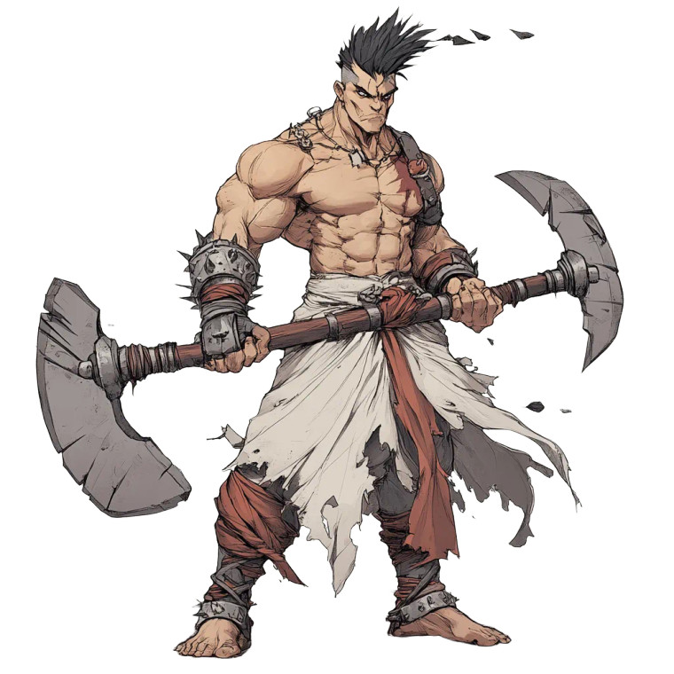 Ax-Wielding Warrior Vinyl Car Decal Sticker – Waterproof & UV-Resistant 8"