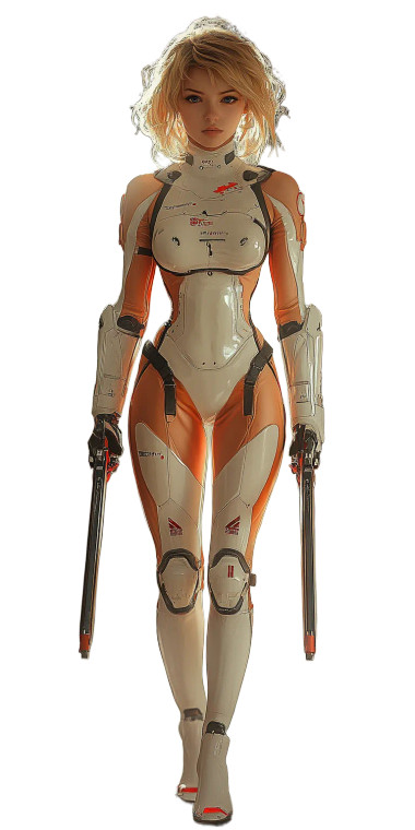 Anime Warrior Girl V4 Vinyl Car Decal Sticker – Waterproof & UV-Resistant 8"