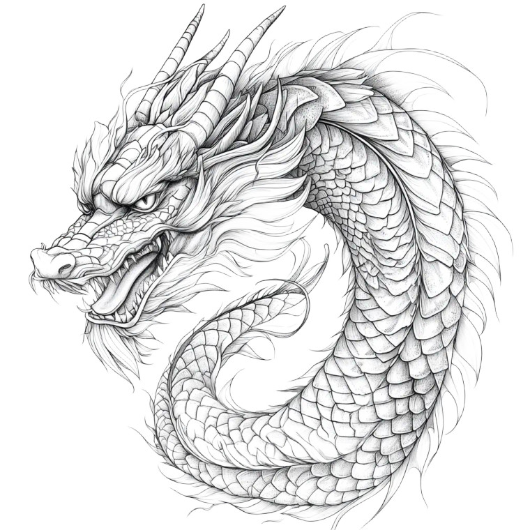 Mandela Dragon Art Vinyl Car Decal Sticker – Waterproof & UV-Resistant 8"