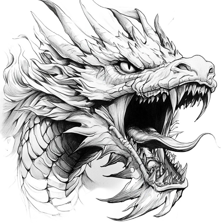 Roaring Dragon Head Vinyl Car Decal Sticker – Waterproof & UV-Resistant 8"