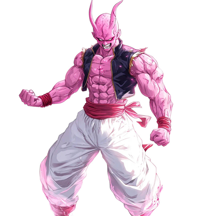 Angry Majin Buu Vinyl Car Decal Sticker – Waterproof & UV-Resistant 8"