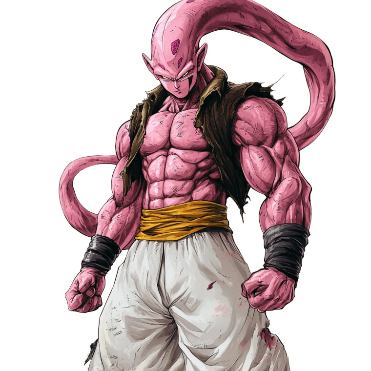 Majin Buu Anime Vinyl Car Decal Sticker – Waterproof & UV-Resistant 8"