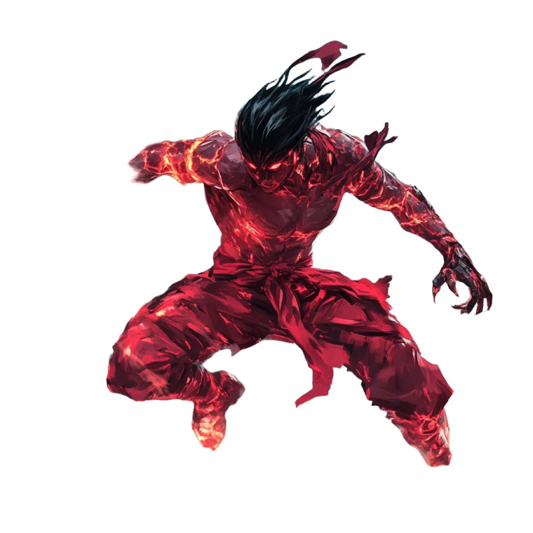 Red Alien Shinobi Vinyl Car Decal Sticker – Waterproof & UV-Resistant 8"