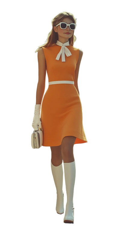 60S Stylish Girl Vinyl Car Decal Sticker – Waterproof & UV-Resistant 8"