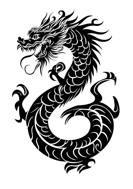 Chinese Dragon Paper-Cut Vinyl Car Decal Sticker – Waterproof & UV-Resistant 8"
