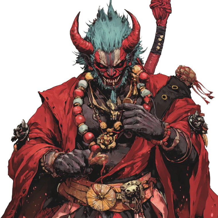 Oni Asura Vinyl Car Decal Sticker – Waterproof & UV-Resistant 8"