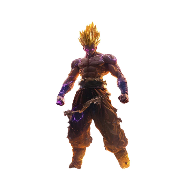 Super Saiyan Warrior V5 Vinyl Car Decal Sticker – Waterproof & UV-Resistant 8"