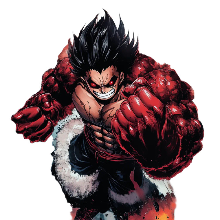 Luffy Saiyan Hybrid Vinyl Car Decal Sticker – Waterproof & UV-Resistant 8"