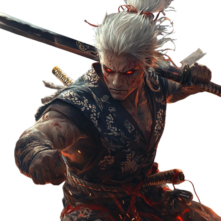 Shinto Battle Deity Vinyl Car Decal Sticker – Waterproof & UV-Resistant 8"