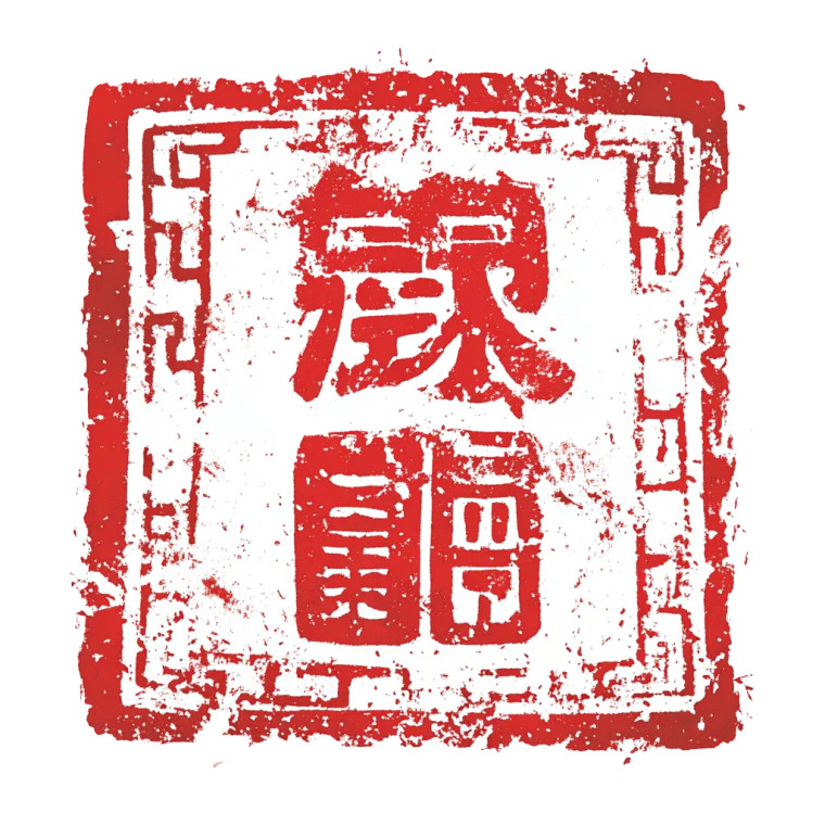 Chinese Style Stamp Vinyl Car Decal Sticker – Waterproof & UV-Resistant 8"